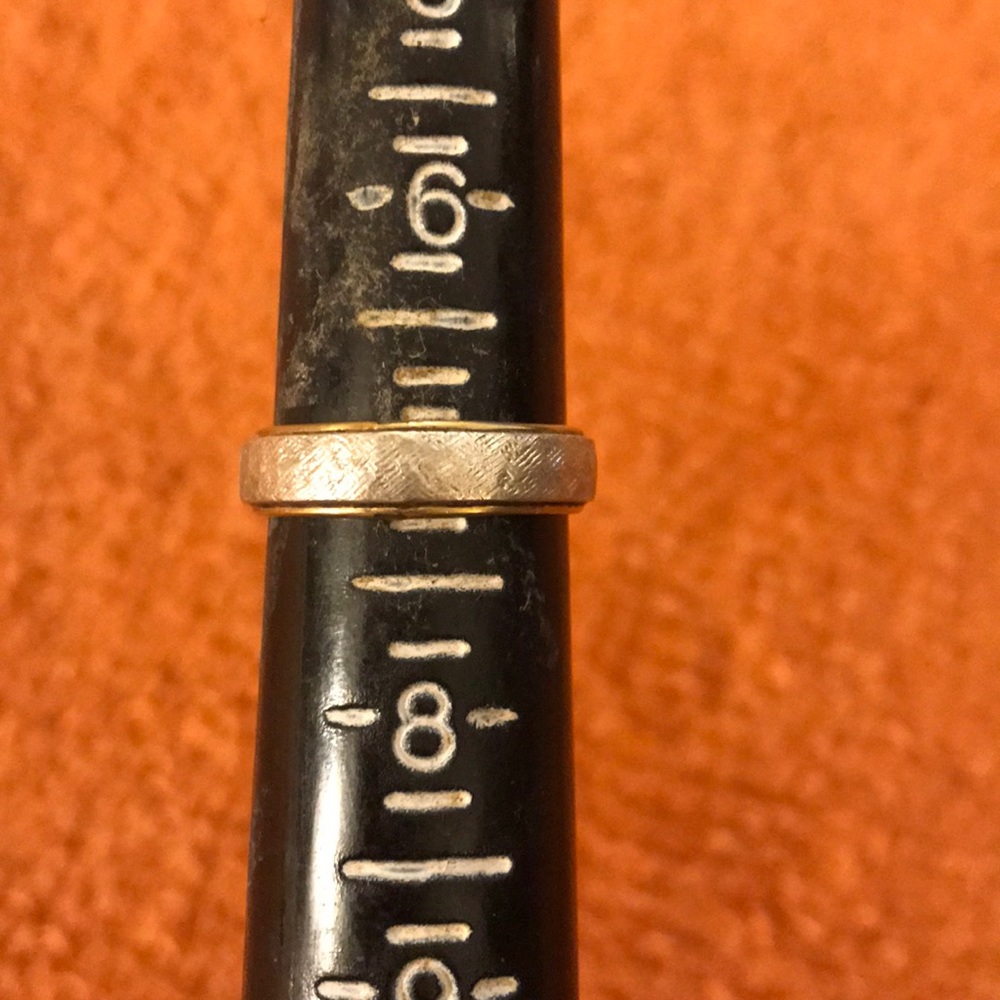 Vintage sterling and GF Wedding band